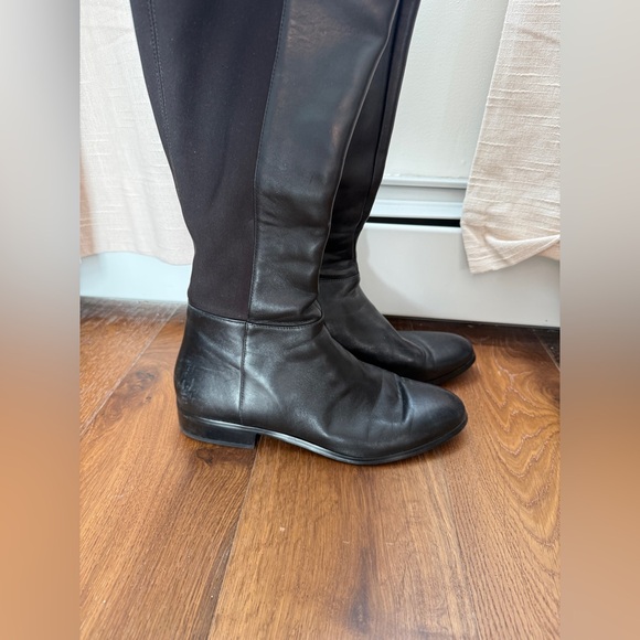Michael Kors genuine leather neoprene knee high boots black 9.5 women’s - Picture 6 of 8